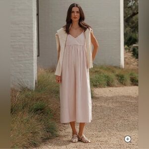 Elegant Red Striped Maxi Dress